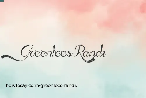 Greenlees Randi