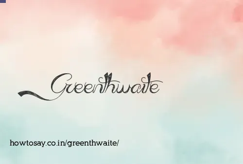 Greenthwaite