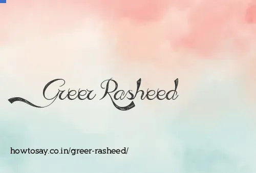 Greer Rasheed