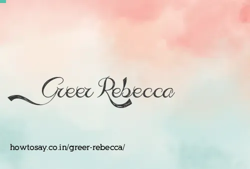 Greer Rebecca