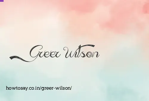 Greer Wilson