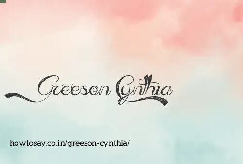 Greeson Cynthia
