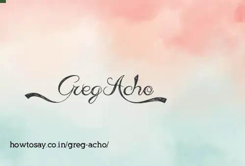 Greg Acho