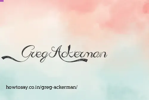 Greg Ackerman
