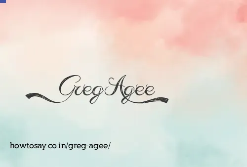 Greg Agee