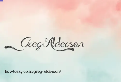 Greg Alderson