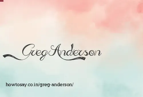 Greg Anderson