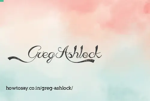 Greg Ashlock