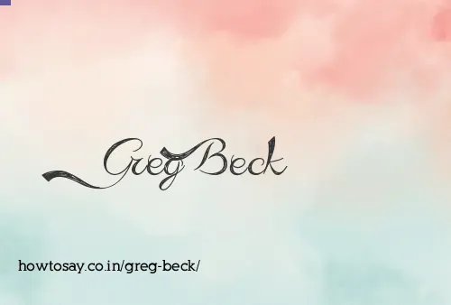 Greg Beck