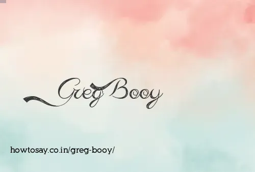 Greg Booy