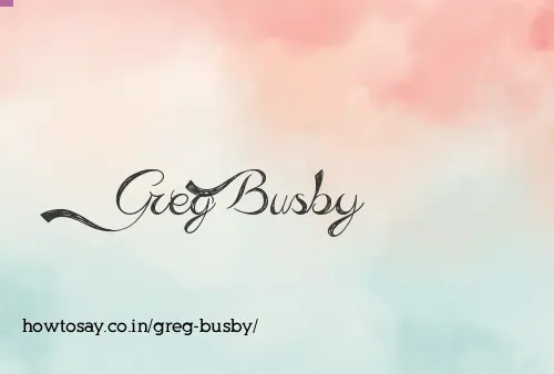 Greg Busby