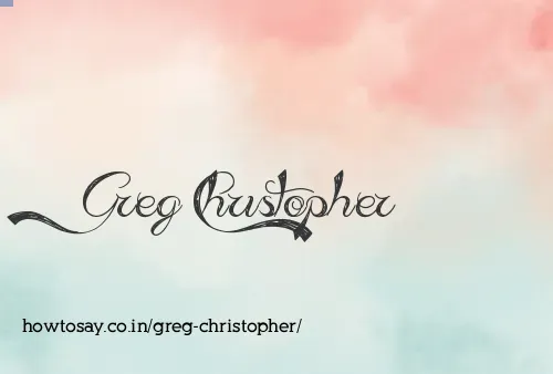 Greg Christopher