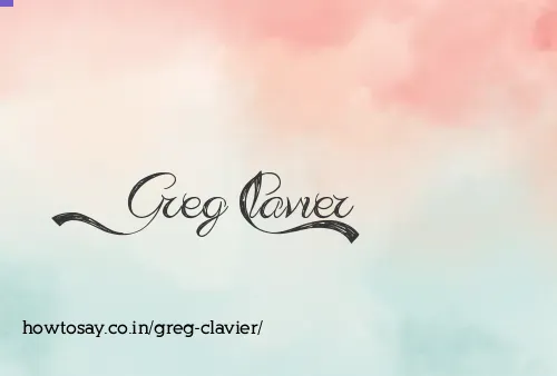 Greg Clavier