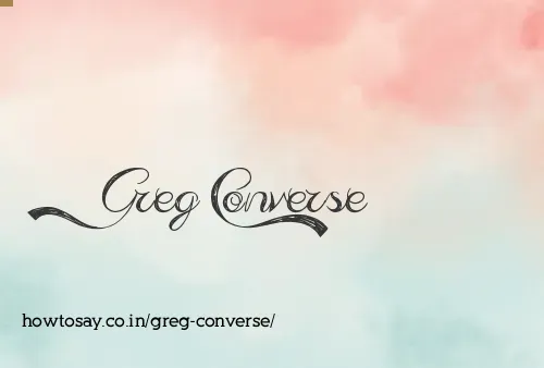 Greg Converse