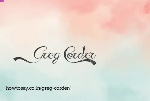 Greg Corder