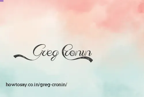 Greg Cronin