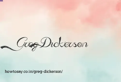 Greg Dickerson