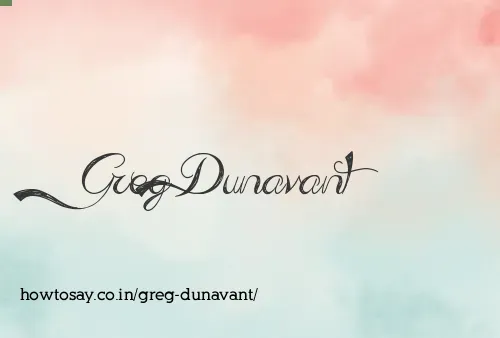 Greg Dunavant