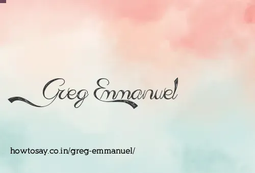 Greg Emmanuel