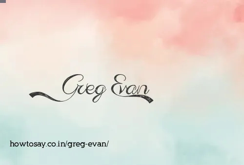 Greg Evan