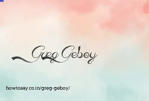 Greg Geboy