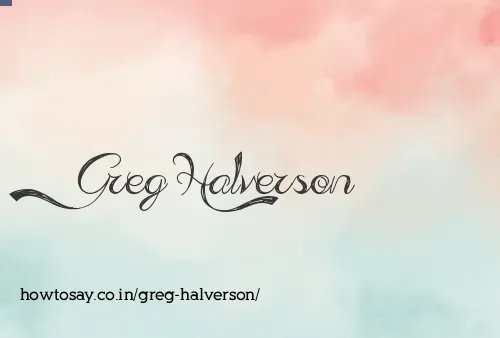 Greg Halverson