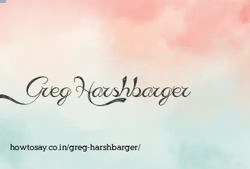 Greg Harshbarger