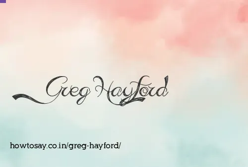 Greg Hayford