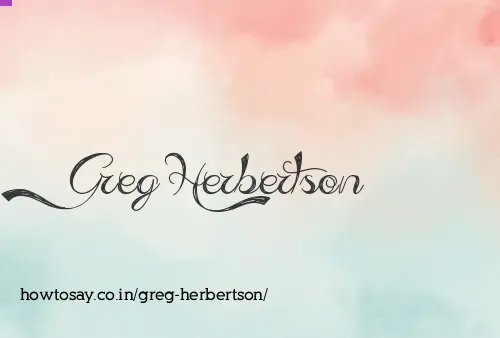 Greg Herbertson