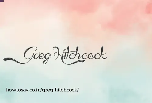 Greg Hitchcock