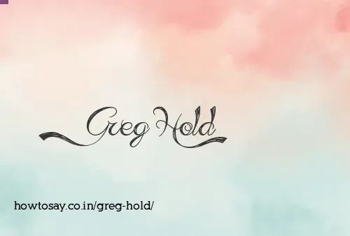 Greg Hold