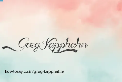 Greg Kapphahn