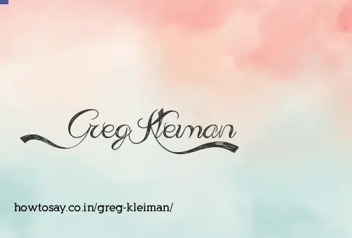 Greg Kleiman