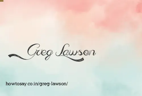 Greg Lawson