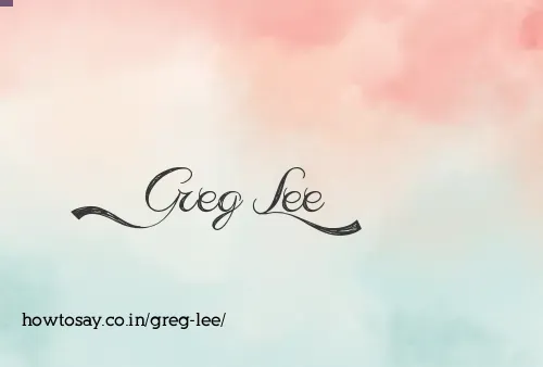 Greg Lee