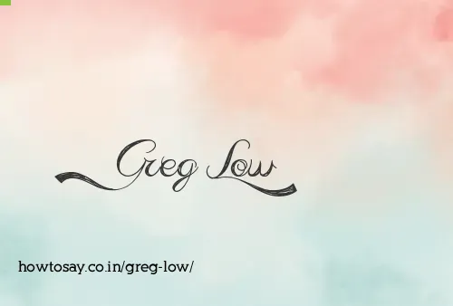 Greg Low