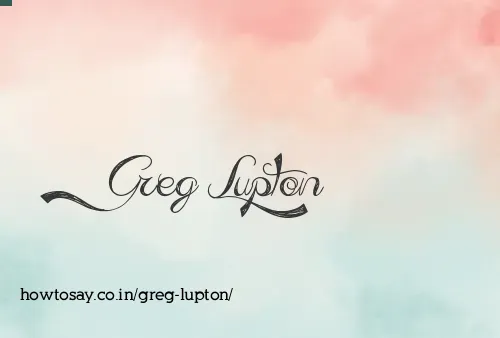 Greg Lupton
