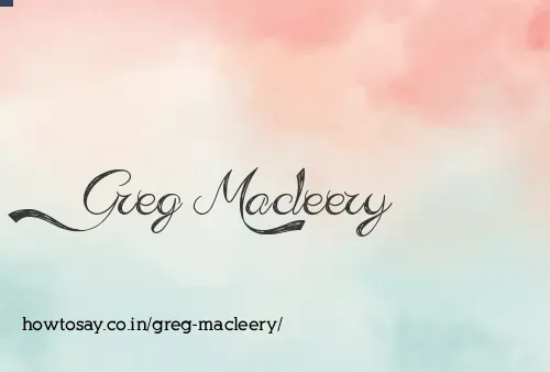 Greg Macleery