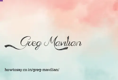 Greg Mavilian