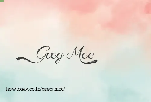 Greg Mcc