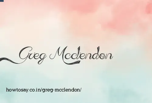 Greg Mcclendon