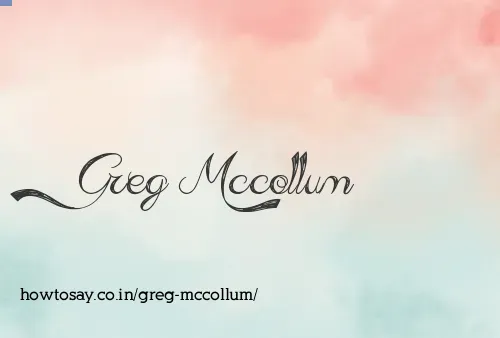 Greg Mccollum