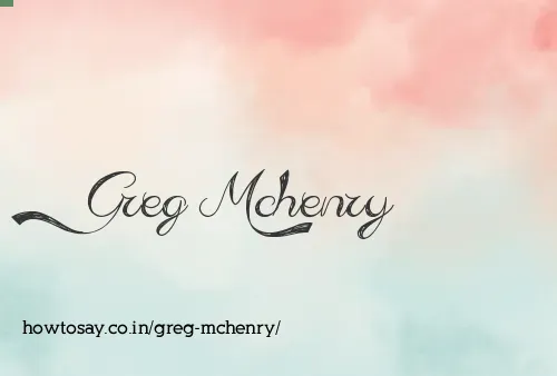 Greg Mchenry
