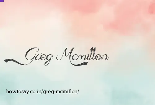Greg Mcmillon