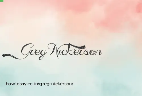 Greg Nickerson