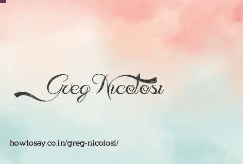 Greg Nicolosi