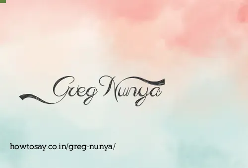 Greg Nunya