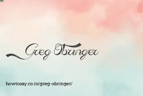 Greg Obringer