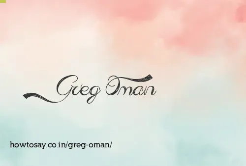 Greg Oman