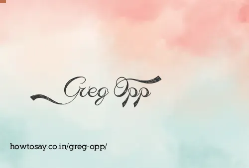 Greg Opp
